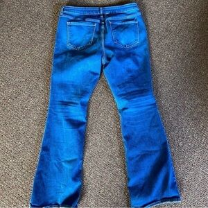 OLD Navy micro flare high rise jeans in a rich blue. May be your next favorites.